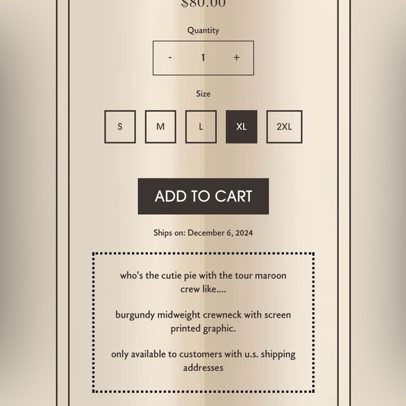 Sabrina Carpenter sweatshirt crewneck brown - XL - Picture 5 of 5